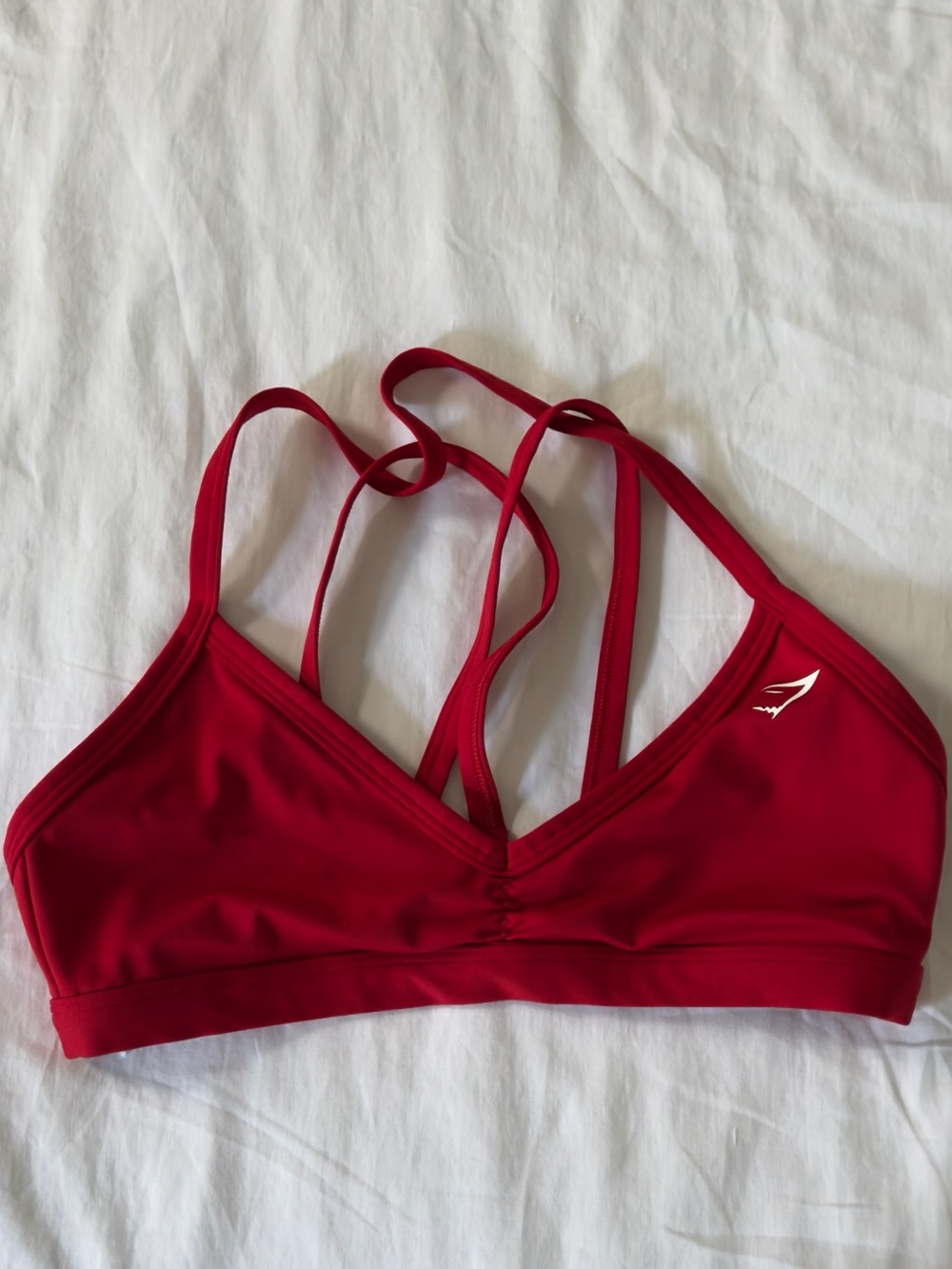 Gymshark red minimal sport bra